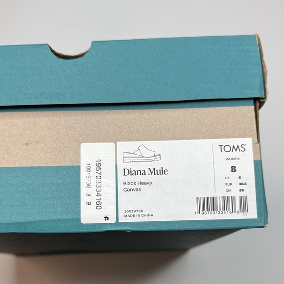 TOMS Women's Diana Flatform Slide Wedge Sandals- Size 8 - Picture 5 of 10